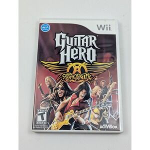 Guitar Hero Aerosmith Nintendo‎ Wii Game Complete Manual Tour Book CIB